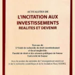 L'incitation aux investissements - realités et devenir